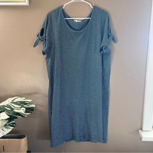 Jane and Delancey Blue and White Striped Dress - Size 1X